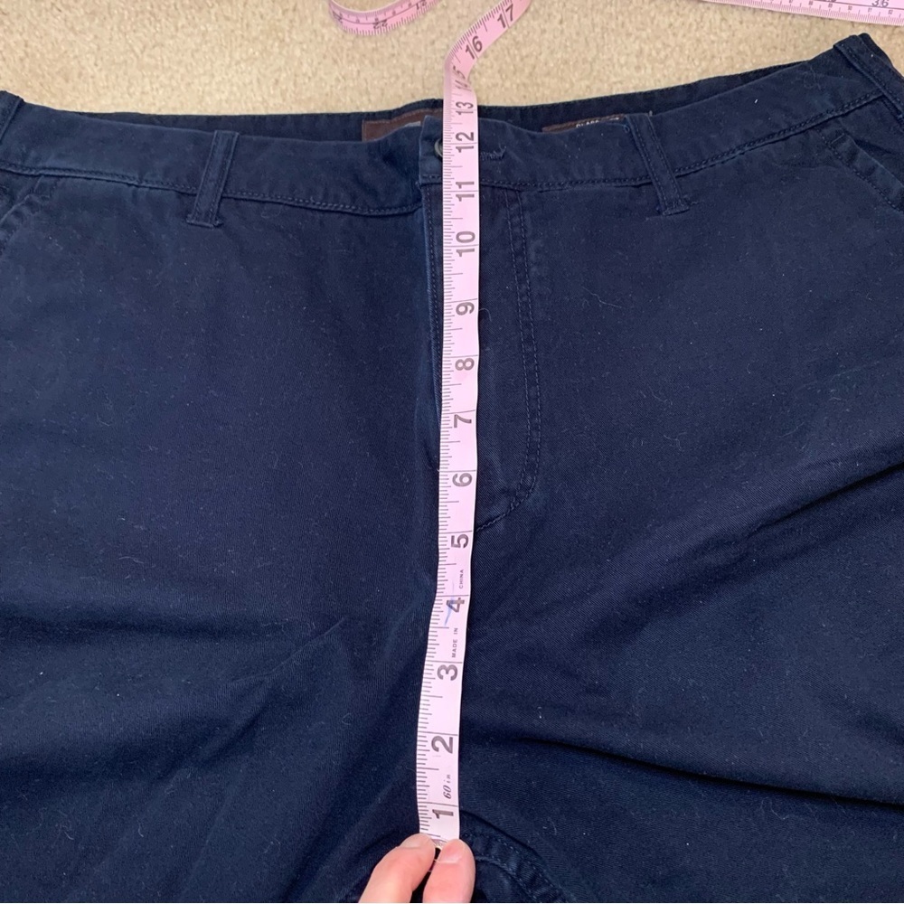 Black Brown 1826 Navy Flat Front Chino Short- 38 - Picture 13 of 15